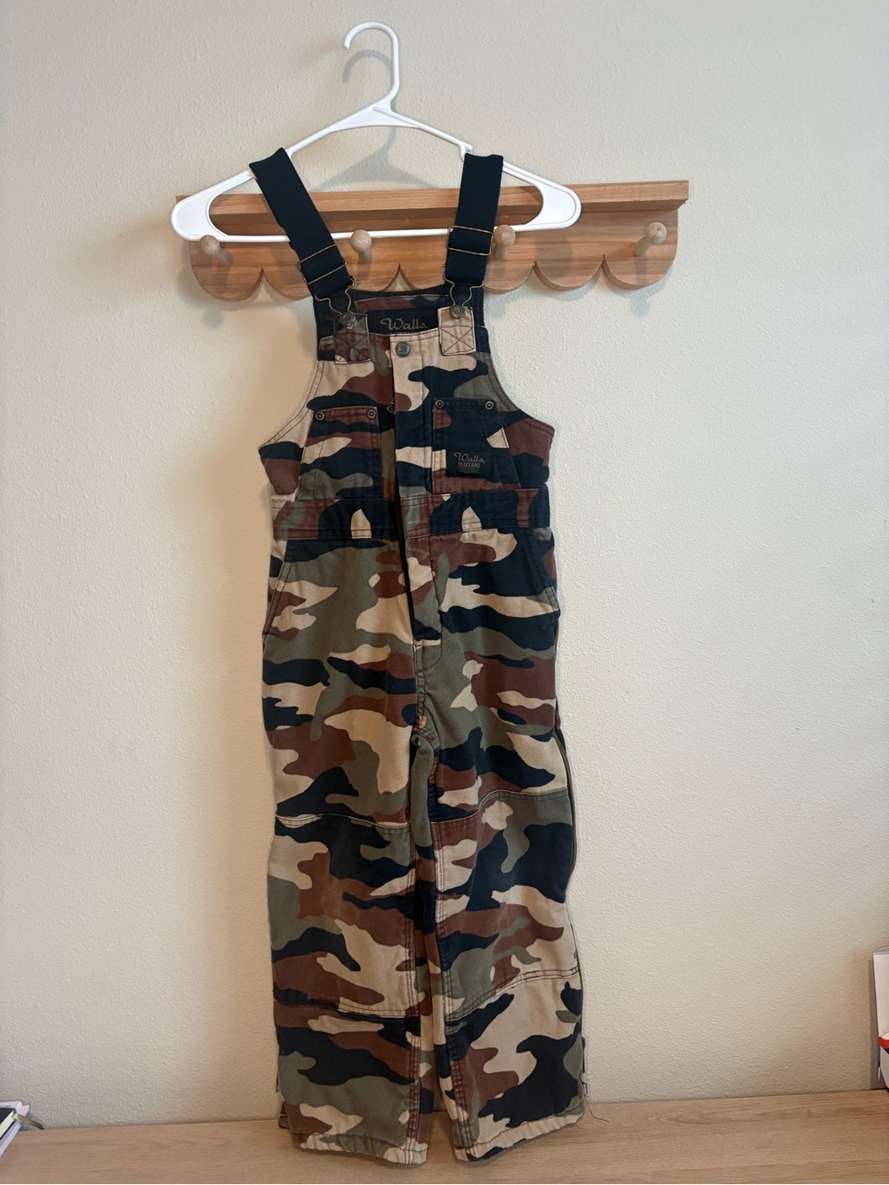 Walls Kids Camouflage Bib Overalls with Black Accents